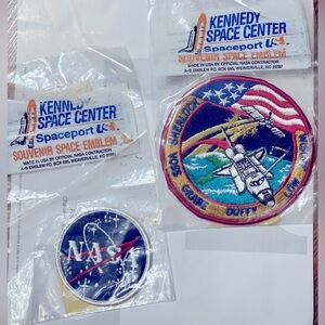 Vintage NASA & Kennedy Space Center badges